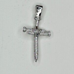 KING ICE nail cross pendant